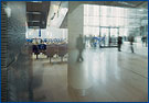 Bild: Blick in den Plenarsaal mit Spiegelungen