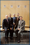 Bild: Gruppenaufnahme von fünf parlamentarischen Geschäftsführern