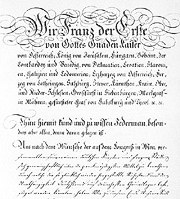 Bild: Seite aus der Deutschen Bundesakte von 1815