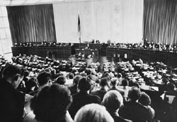 Sondersitzung des Bundestages am 10. März 1950.