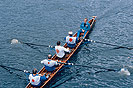 Bild: Rainder Steenblock (Bündnis 90/Die Grünen) in einem Ruderboot.