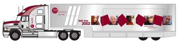 So wird er aussehen, der Truck für die bpb:Tour 2002.