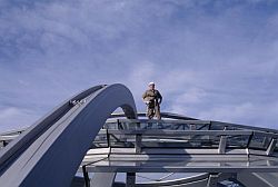 Techniker auf der Reichstagskuppel