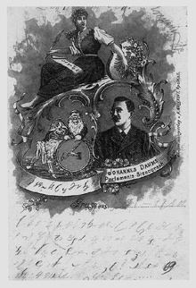 Die Parlamentsstenografen: Postkarte um 1900