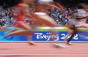 Läufer bei der Olympia 2008 im Nationalstadion in Peking.