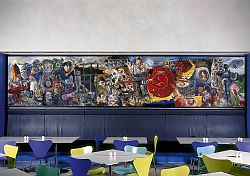 Bernhard Heisig: "Zeit und Leben", in der Cafeteria des Reichstagsgebäudes, Klick vergrößert Bild