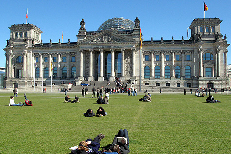 le bâtiment du Reichstag à Berlin.
