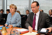 Bundeskanzlerin Angela Merkel (li.) und Vorsitzender Gunther Krichbaum, CDU/CSU (re.).
