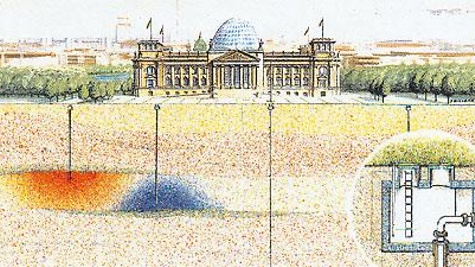 Kalt- und Warmwasserspeicher unter dem Reichstagsgebäude