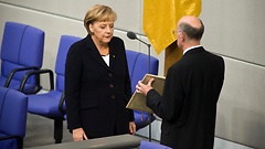 Angela Merkel bei ihrer Vereidigung zur Bundeskanzlerin