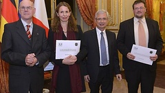 Norbert Lammert (v.l.), Nicole Colin, Claude Bartolone und Nicolas Beaupré