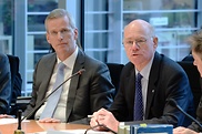 Clemens Binninger, Norbert Lammert in der konstituierenden Sitzung