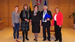 Dorothee Schlegel (SPD), Barbara Woltmann (CDU/CSU), Seimas-Präsidentin Loreta Graužinienė, Alois Karl (CDU/CSU), Sylvia Pantel (CDU/CSU) in Vilnius