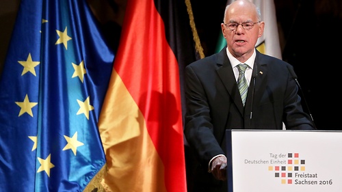 Bundestagspräsident Norbert Lammert bei seiner Ansprache zum Tag der Deutschen Einheit.