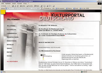Website des Kulturportals