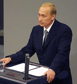 Präsident Putin am Rednerpult