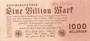 Reichsbanknote 1000 Milliarden Reichsmark
