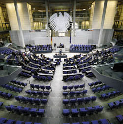 Plenarsaal am Donnerstag.