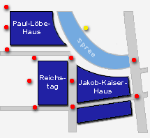 Lageplan der Parlamentsgebäude