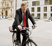 Bild: Eckhardt Barthel, SPD, auf dem Fahrrad