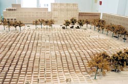 Peter Eisenmans Entwurf für das Holocaust-Mahnmal: ein Stelenfeld.