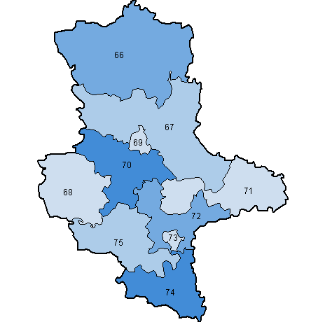 Wahlkreiskarte Sachsen-Anhalt