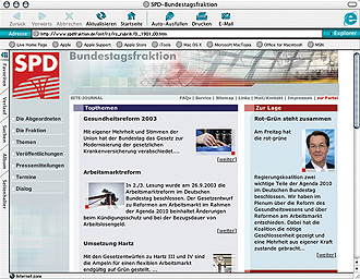 Internetauftritt der SPD-Fraktion