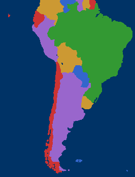 Map of South America