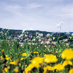 Freital, Blick auf die Stadt.