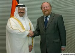 Bundestagspräsident Wolfgang Thierse empfing am 09.09.2004 den Präsidenten der Republik Irak, Scheich Ghasi Maschal Adschil Al-Yawar