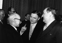 F.J. Strauss, F. Schäfer und C. Schmidt am 5.2.1953