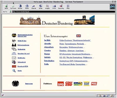 Internet Blickpunkt Bundestag Bundestag