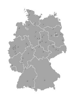 Gedenkstätten für NS-Opfer in Deutschland. Quelle: Stiftung Topographie des Terrors, Berlin.