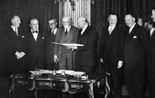 Unterzeichnung des Vertrages über die Montanunion, Paris, 18. April 1951