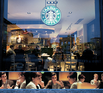 19.00 Uhr: ein persönliches Gespräch im Starbucks