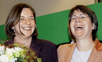 Fraktionsvorsitzende von Bündnis 90/Die Grünen Katrin Göring-Eckardt (l.) und Krista Sager