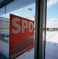 Tür zu den Räumen der SPD-Fraktion