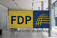 Tür zu den Räumen der FDP-Fraktion