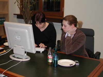 Fotografie von Ekin Deliöz, BÜNDNIS 90/DIE GRÜNEN, am PC während der Online-Konferenz