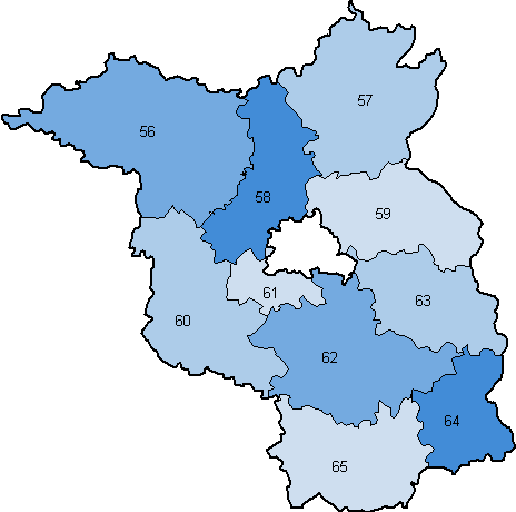 Wahlkreiskarte Brandenburg