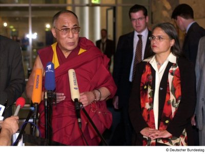 Dalai Lama und Christa Nickels