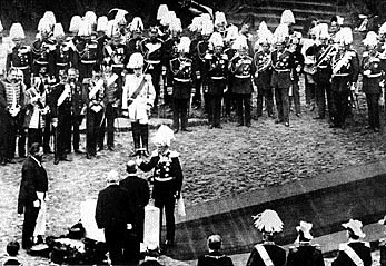 Grundsteinlegung für das Reichstagsgebäude