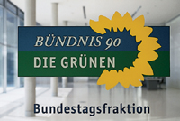 Tür zu den Räumen der Fraktion Bündnis 90/Die Grünen