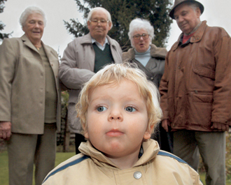 Foto zweier Generationen