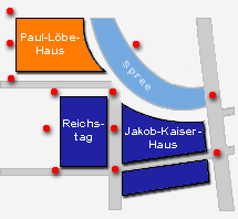 Lageplan der Parlamentsgebäude