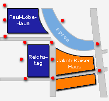 Lageplan der Parlamentsgebäude