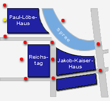 Lageplan der Parlamentsgebäude
