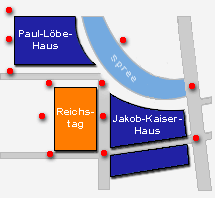 Lageplan der Parlamentsgebäude