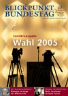 Titelblatt: Kameras vor dem Pult des Wahlleiters bei der Wahl 2002