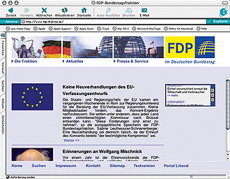 Internetauftritt der FDP-Fraktion